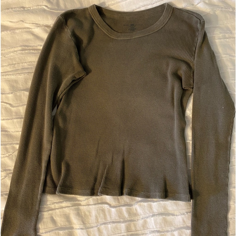 Brandy Melville thermal green top